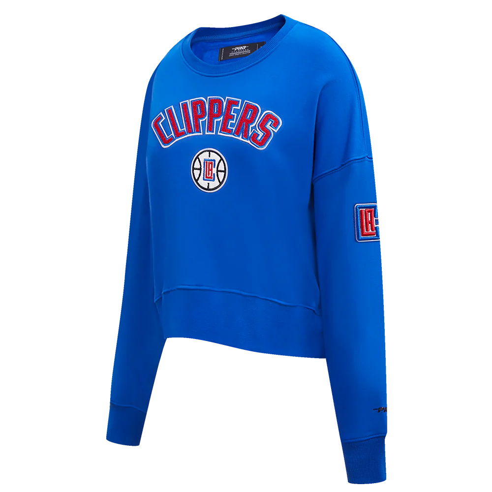 NBA LOS ANGELES CLIPPERS CLASSIC WOMEN'S CREWNECK (ROYAL BLUE) - Image 4