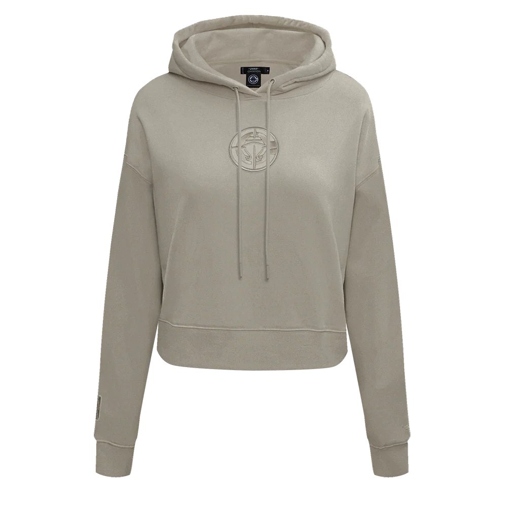 NBA LOS ANGELES CLIPPERS NEURAL WOMEN'S CROPPED FLC PO HOODIE (TAUPE)