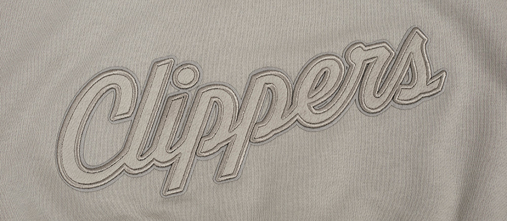 NBA LOS ANGELES CLIPPERS NEURAL WOMEN'S CROPPED FLC PO HOODIE (TAUPE) - Image 6