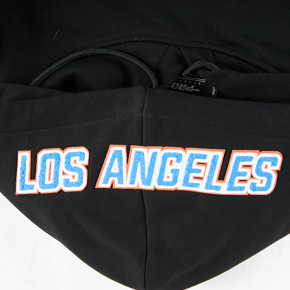 NBA LOS ANGELES CLIPPERS CITY EDITION 25-26 WOMEN'S RIB FLC CROPPED PO HOODIE (BLACK/ORANGE) - Image 5