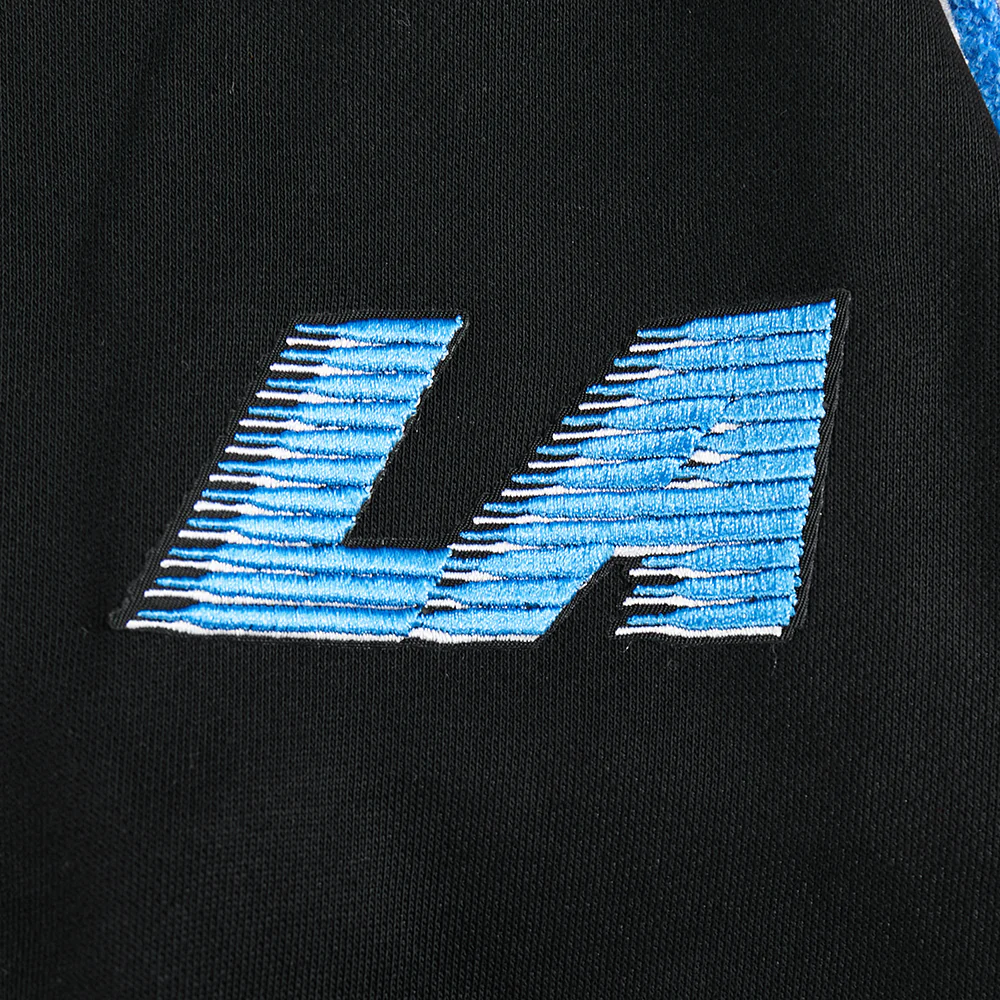 NBA LOS ANGELES CLIPPERS CITY EDITION 25-26 WOMEN'S RIB FLC CROPPED PO HOODIE (BLACK/ORANGE) - Image 8