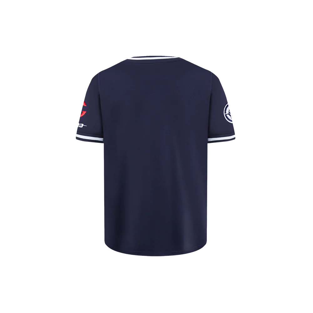 NBA LOS ANGELES CLIPPERS CLASSIC LITTLE BOYS SHORT SLEEVE STRIPED RIB TEE (MIDNIGHT NAVY) - Image 3