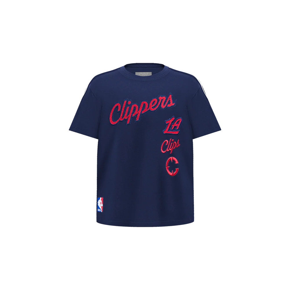 NBA LOS ANGELES CLIPPERS RETRO CLASSIC TODDLER BOYS SHORT SLEEVE TAPING TEE(MIDNIGHT NAVY)