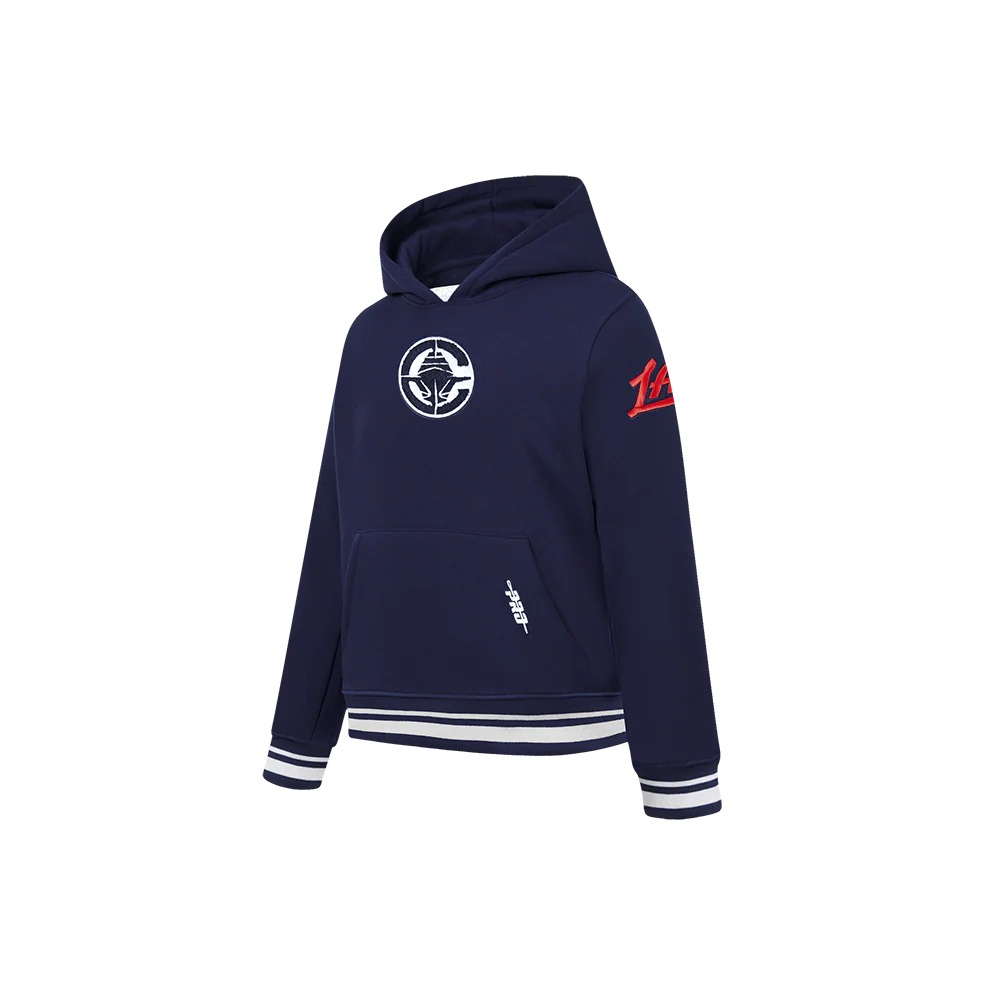 NBA LOS ANGELES CLIPPERS RETRO CLASSIC TODDLER BOYS RIB FLEECE PULLOVER HOODIE (MIDNIGHT NAVY) - Image 2