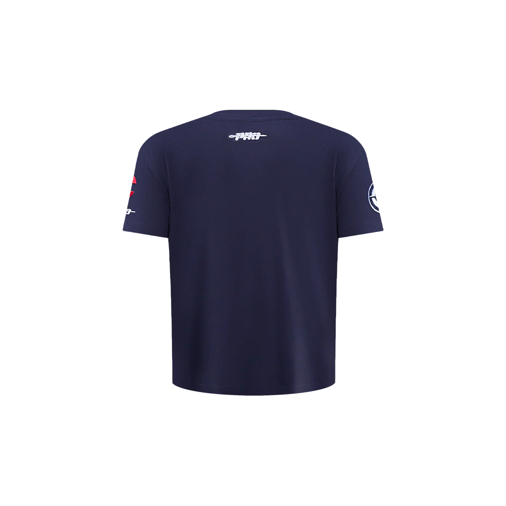 NBA LOS ANGELES CLIPPERS CLASSIC TODDLER GIRLS SHORT SLEEVE BOXY TEE (MIDNIGHT NAVY) - Image 3