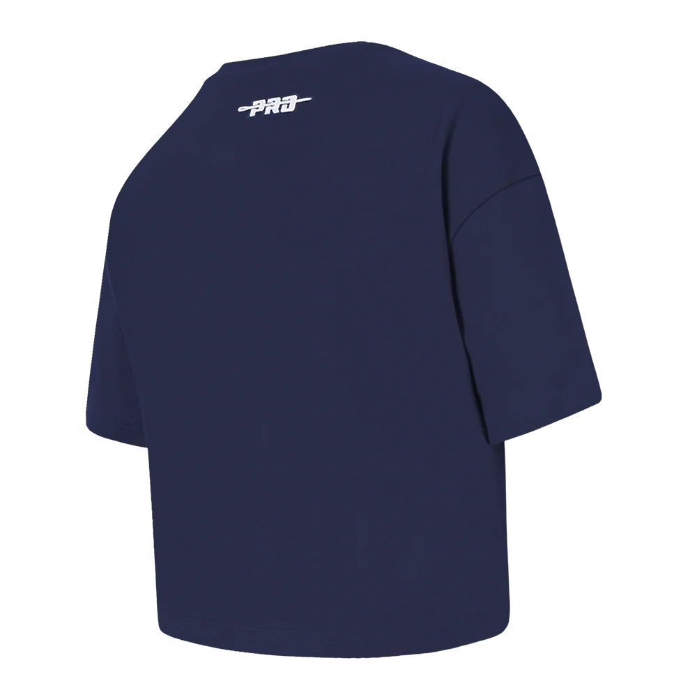 NBA LOS ANGELES CLIPPERS RETRO CLASSIC TODDLER GIRLS SHORT SLEEVE BOXY TEE (MIDNIGHT NAVY) - Image 4