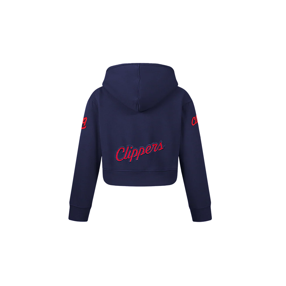 NBA LOS ANGELES CLIPPERS CLASSIC TODDLER GIRLS FLEECE FULL ZIP HOODIE  (MIDNIGHT NAVY) - Image 3