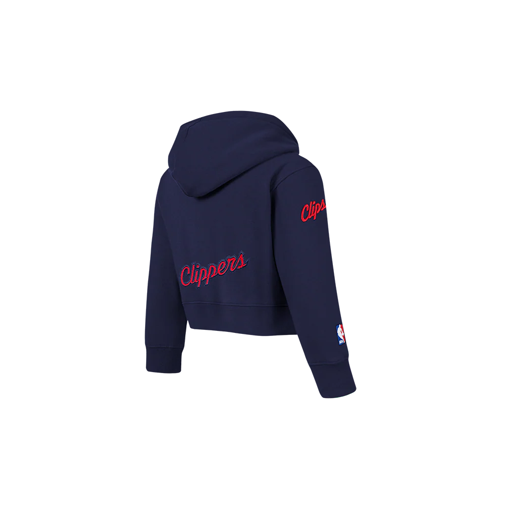 NBA LOS ANGELES CLIPPERS CLASSIC TODDLER GIRLS FLEECE FULL ZIP HOODIE  (MIDNIGHT NAVY) - Image 4