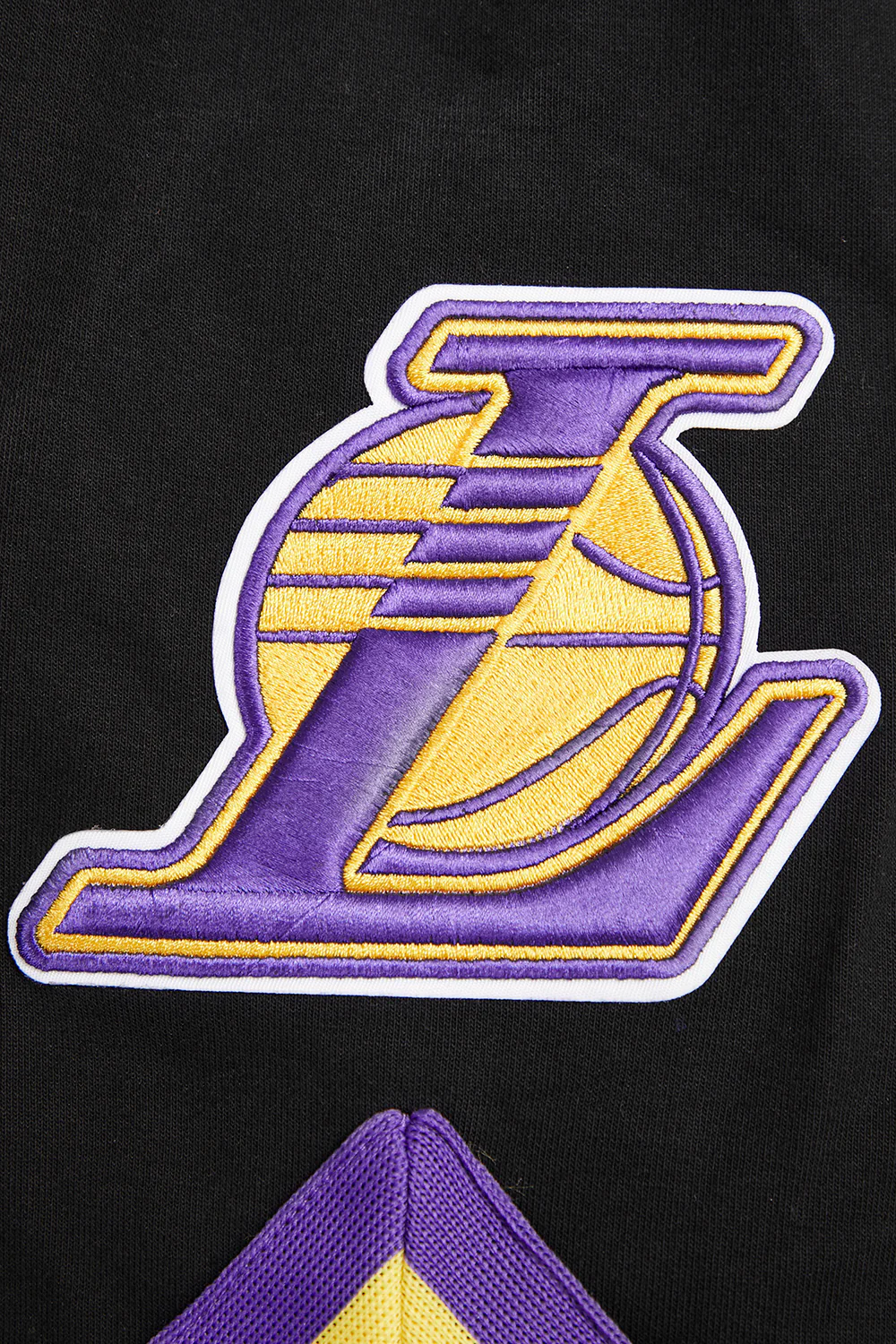 NBA LOS ANGELES LAKERS CLASSIC MEN'S PRO SS DOUBLE KNIT JACKET  (BLACK/PURPLE) - Image 9