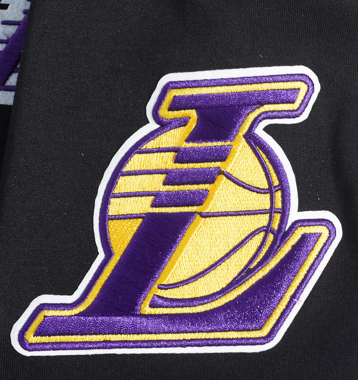 NBA LOS ANGELES LAKERS LEBRON JAMES #23 CLASSIC MEN'S PRO SS DOUBLE KNIT JACKET (BLACK/PURPLE) - Image 7