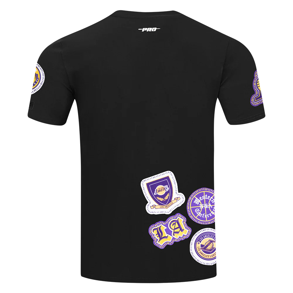 NBA LOS ANGELES LAKERS DIY PICK STITCH MEN'S SINGLE JERSEY TEE (BLACK) - Image 3