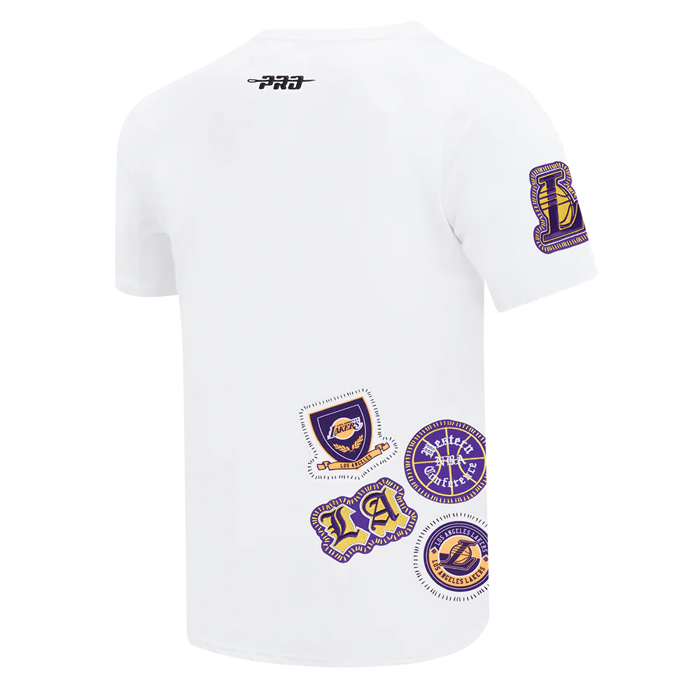 NBA LOS ANGELES LAKERS DIY PICK STITCH MEN'S SINGLE JERSEY TEE (WHITE) - Image 4
