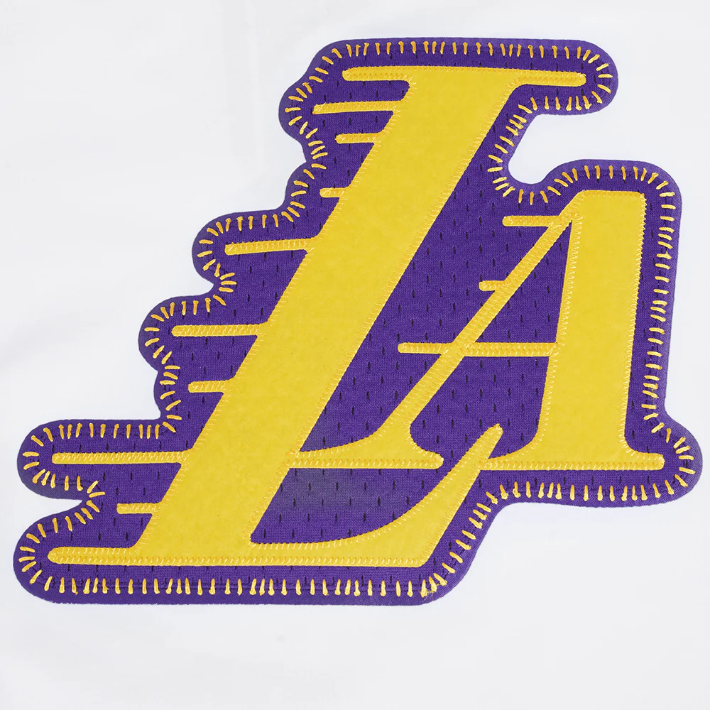 NBA LOS ANGELES LAKERS DIY PICK STITCH MEN'S SINGLE JERSEY TEE (WHITE) - Image 5