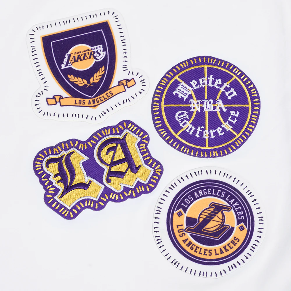 NBA LOS ANGELES LAKERS DIY PICK STITCH MEN'S SINGLE JERSEY TEE (WHITE) - Image 7