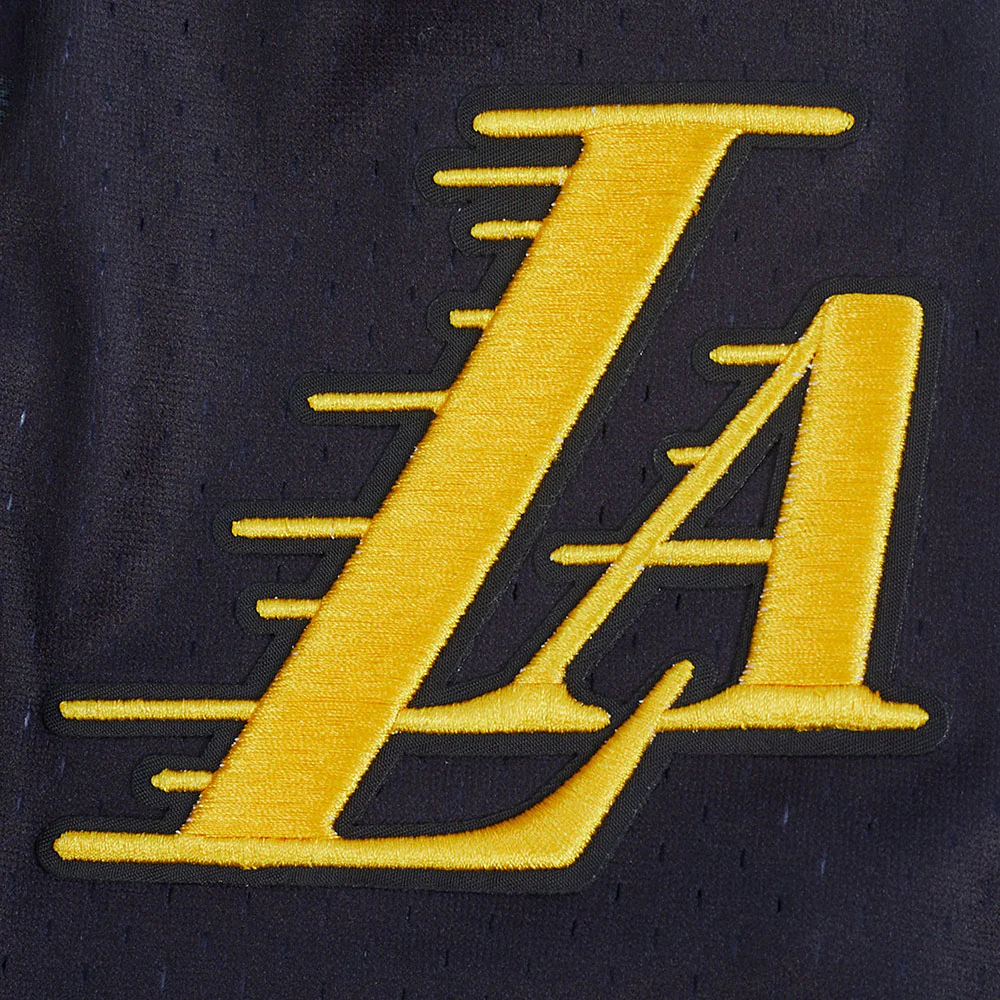 NBA LOS ANGELES LAKERS CITY EDITION 24-25 MEN'S OMBRE MESH BUTTON DOWN (BLACK/PURPLE) - Image 6
