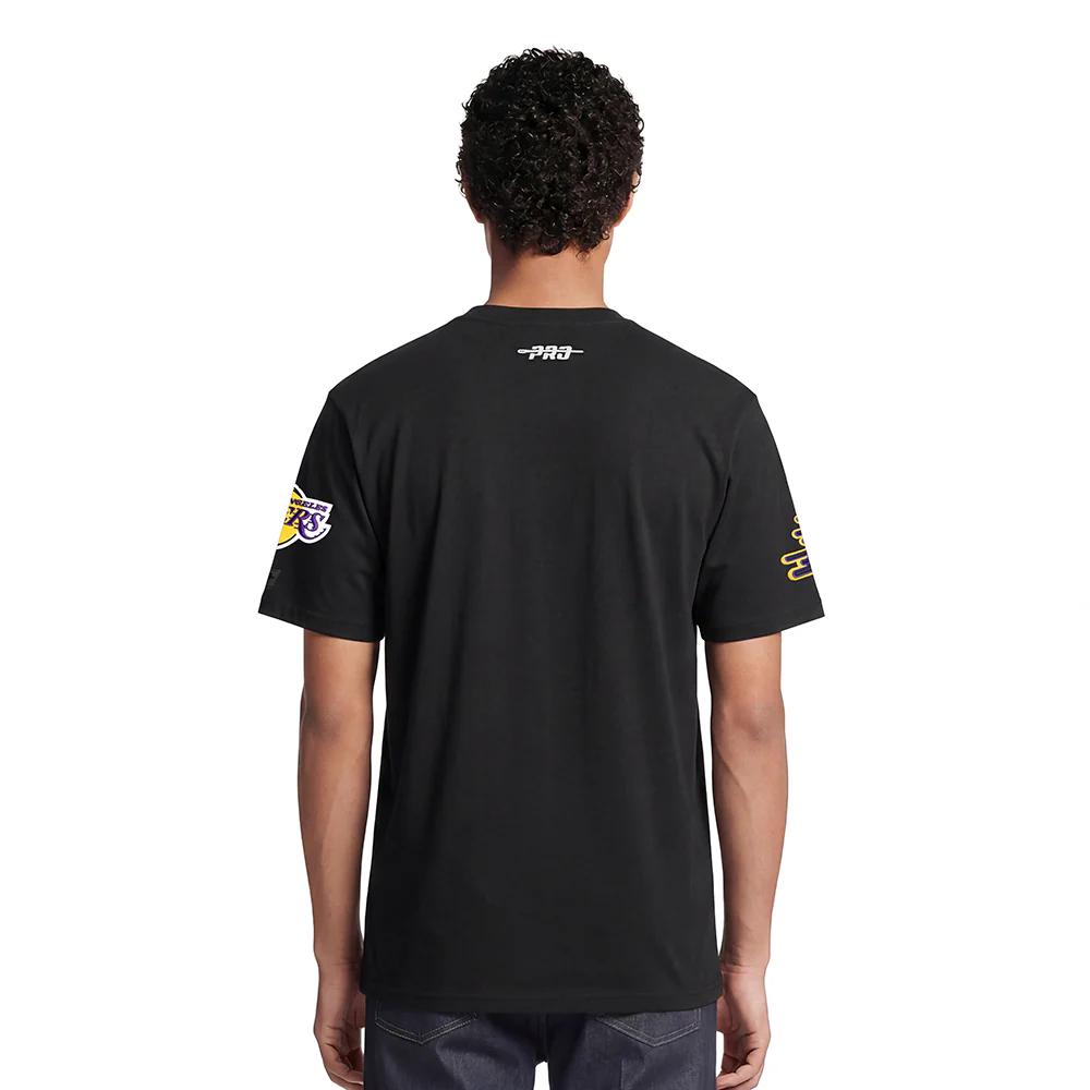 NBA LOS ANGELES LAKERS CLASSIC CHENILLE MEN'S SJ TEE (BLACK) - Image 2