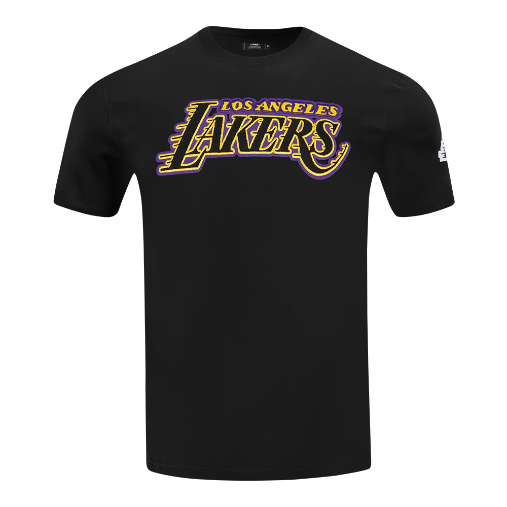 NBA LOS ANGELES LAKERS CLASSIC CHENILLE MEN'S SJ TEE (BLACK) - Image 3