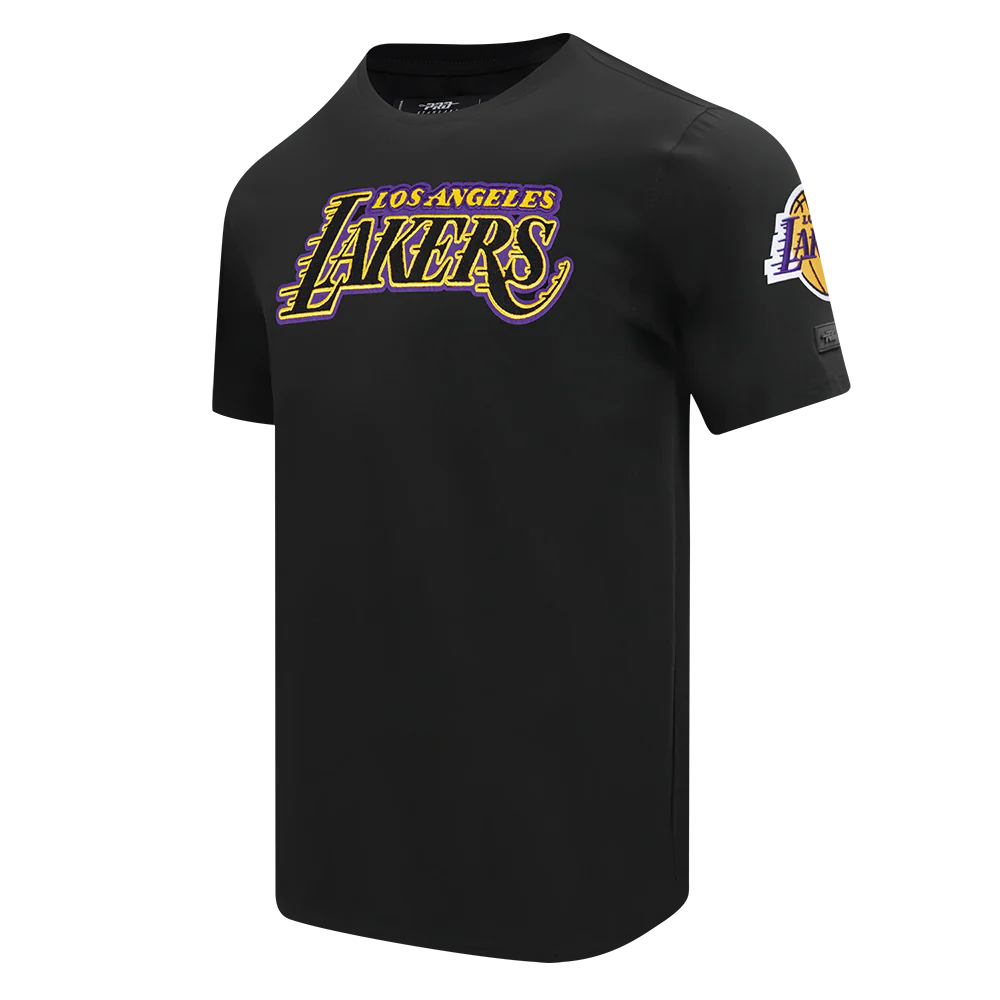 NBA LOS ANGELES LAKERS CLASSIC CHENILLE MEN'S SJ TEE (BLACK) - Image 4