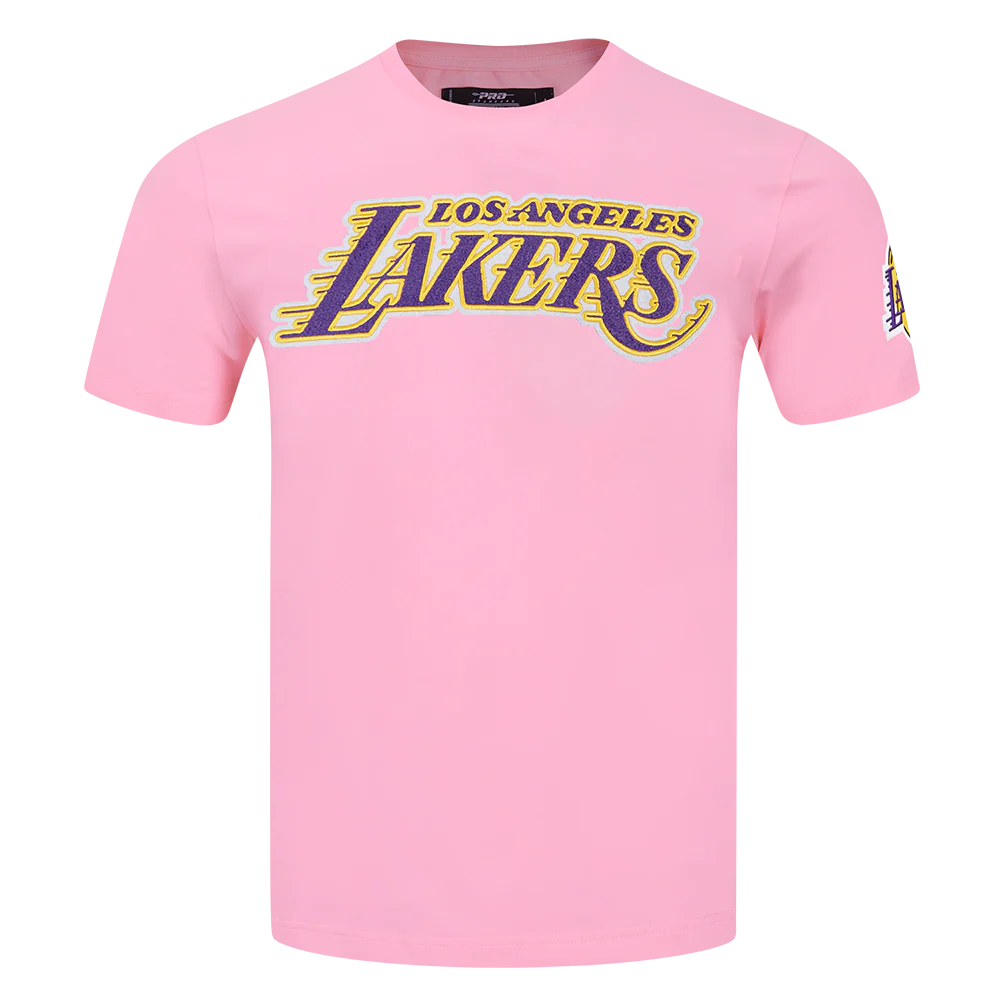 NBA LOS ANGELES LAKERS CLASSIC CHENILLE MEN'S SJ TEE (PINK)