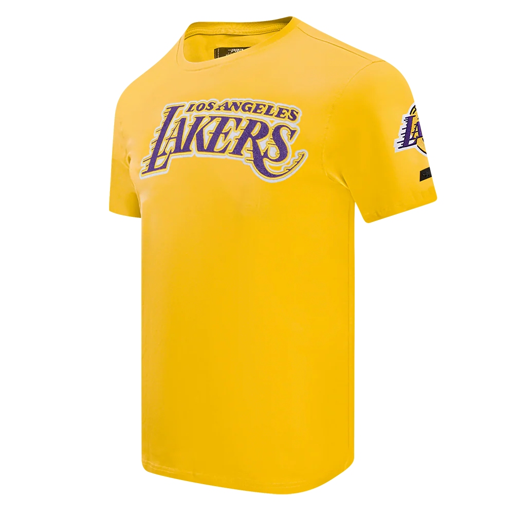 NBA LOS ANGELES LAKERS CLASSIC CHENILLE MEN'S SJ TEE (YELLOW) - Image 4
