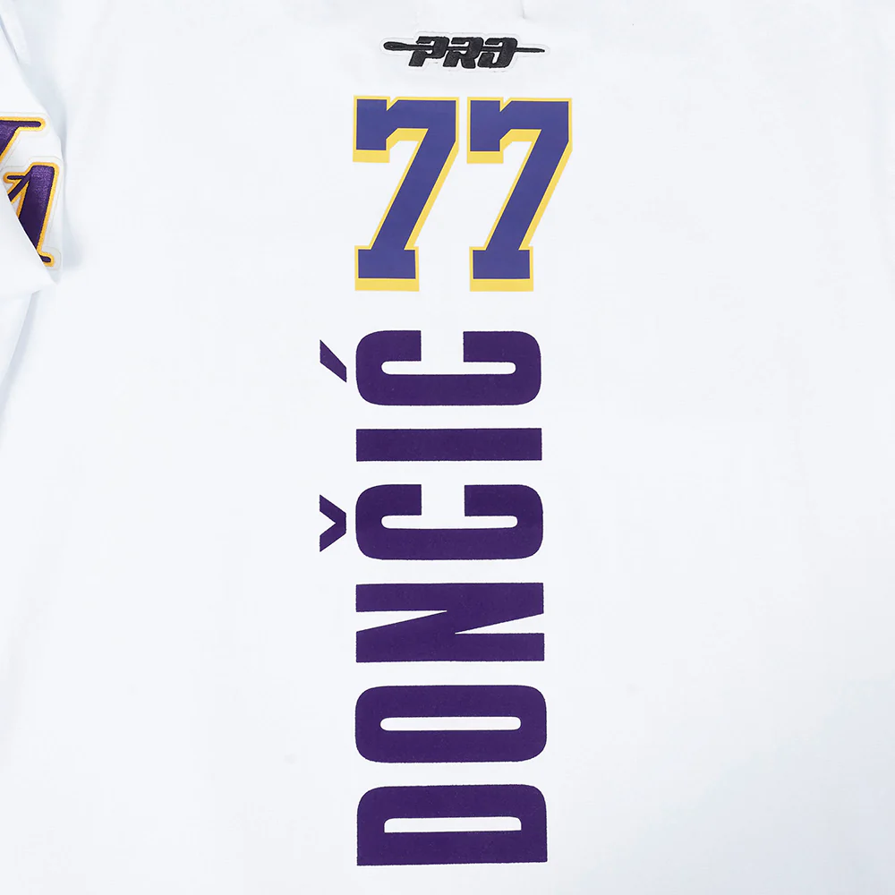 NBA LOS ANGELES LAKERS LUKA DONCIC #77 CLASSIC PNN MEN'S SJ TEE (WHITE) - Image 10