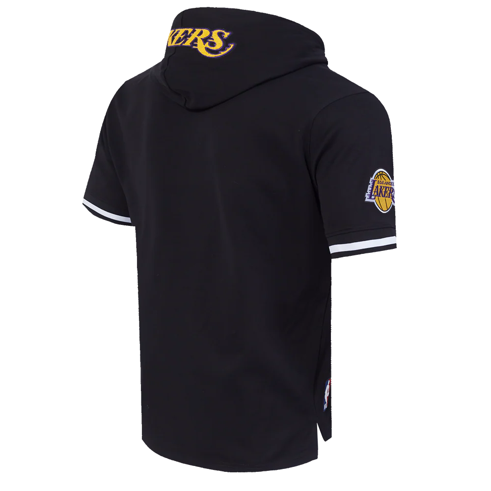 NBA LOS ANGELES LAKERS LUKA DONCIC #77 CLASSIC PNN MEN'S SS PO HOODI (BLACK) - Image 4