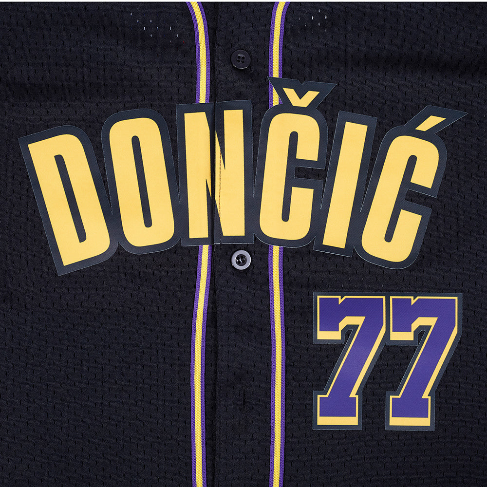 NBA LOS ANGELES LAKERS LUKA DONCIC #77 CLASSIC MESH PNN MEN'S MESH B (BLACK/PURPLE) - Image 8