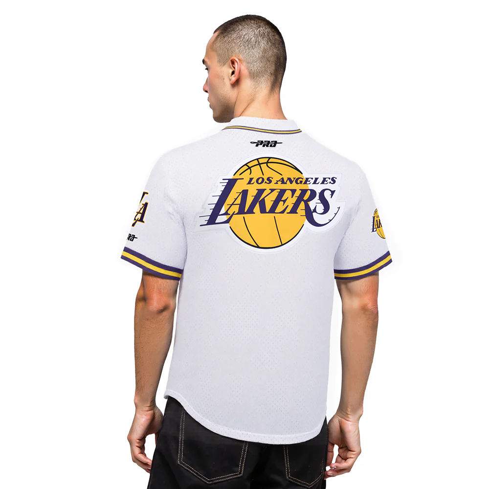 NBA LOS ANGELES LAKERS LUKA DONCIC #77 CLASSIC MESH PNN MEN'S MESH B (WHITE/PURPLE/YELLOW) - Image 2