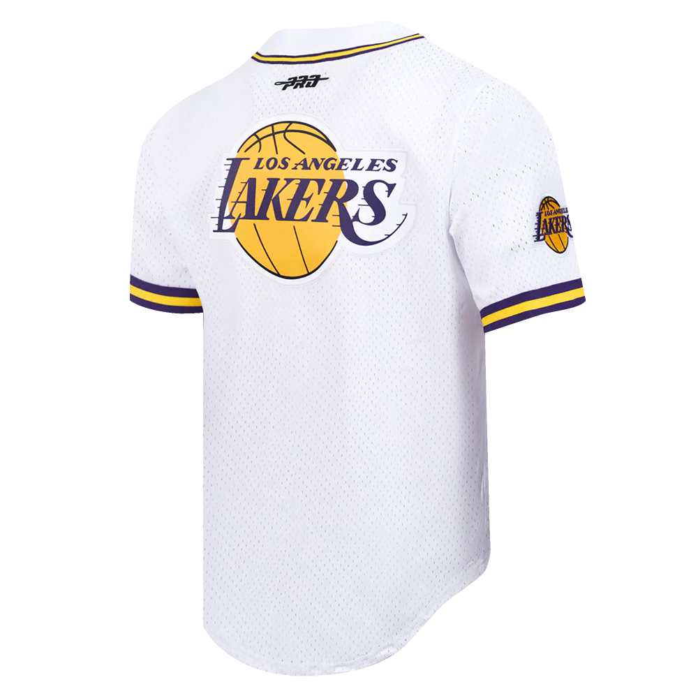 NBA LOS ANGELES LAKERS LUKA DONCIC #77 CLASSIC MESH PNN MEN'S MESH B (WHITE/PURPLE/YELLOW) - Image 4