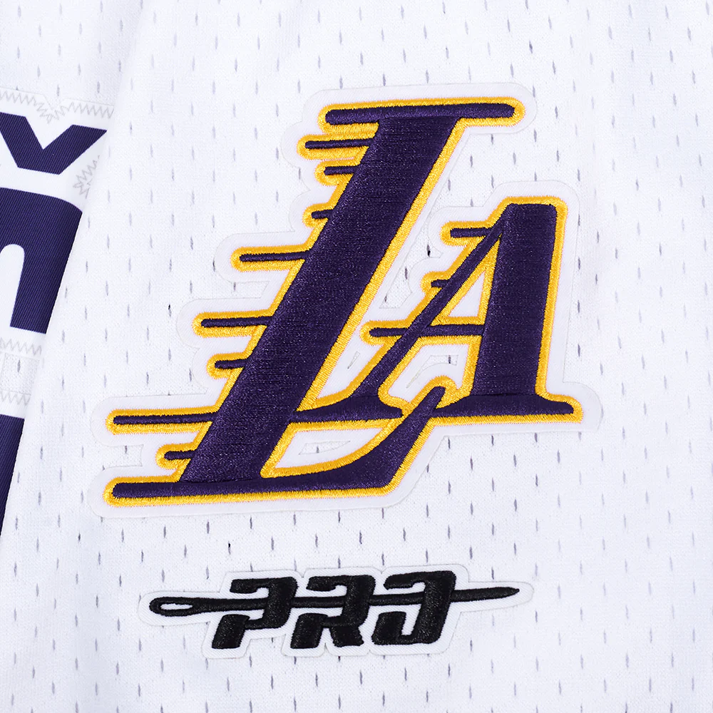 NBA LOS ANGELES LAKERS LUKA DONCIC #77 CLASSIC MESH PNN MEN'S MESH B (WHITE/PURPLE/YELLOW) - Image 7