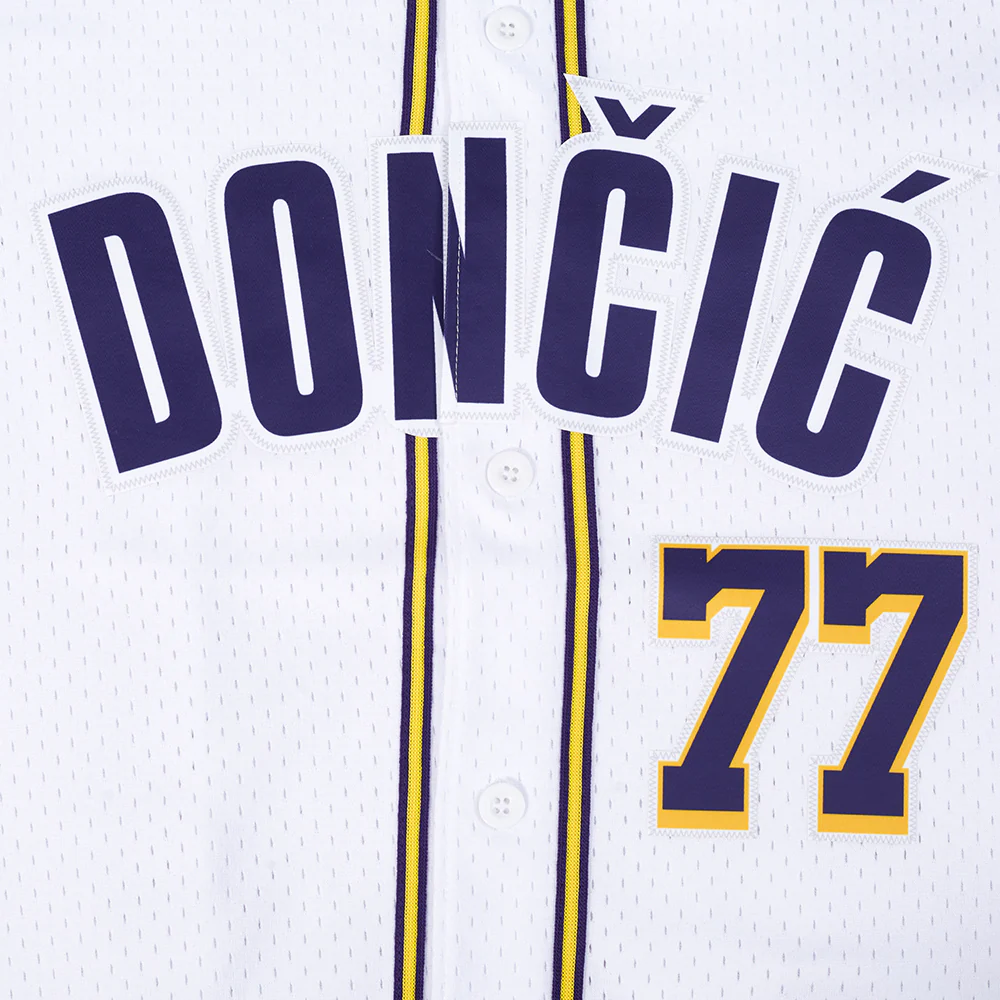 NBA LOS ANGELES LAKERS LUKA DONCIC #77 CLASSIC MESH PNN MEN'S MESH B (WHITE/PURPLE/YELLOW) - Image 8