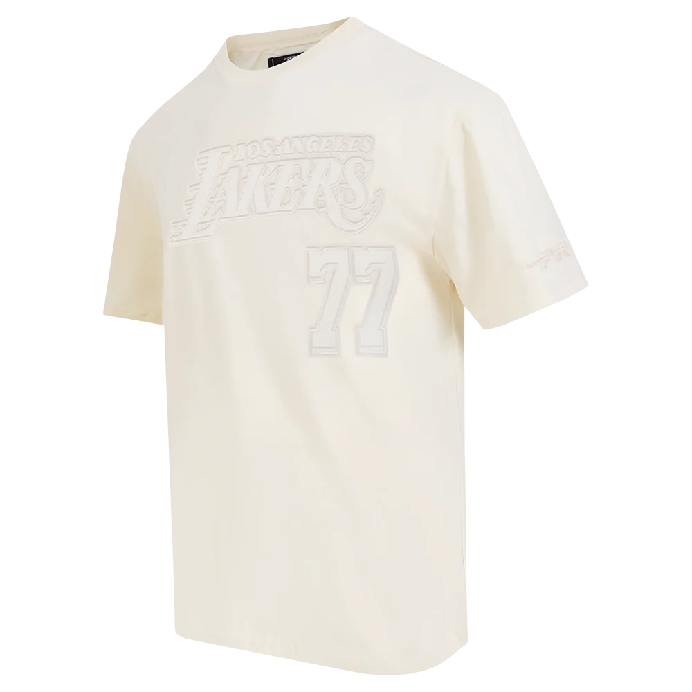 NBA LOS ANGELES LAKERS LUKA DONCIC #77 NEUTRAL PNN MEN'S CJ DROP SHOULDER TEE (EGGSHELL) - Image 6