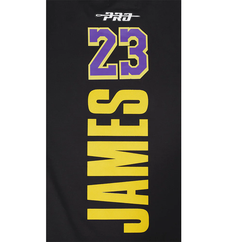 NBA LOS ANGELES LAKERS LEBRON JAMES #23 CLASSIC PNN MEN'S SJ TEE (BLACK) - Image 10