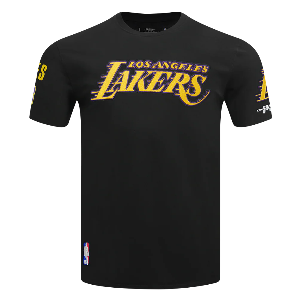 NBA LOS ANGELES LAKERS LEBRON JAMES #23 CLASSIC PNN MEN'S SJ TEE (BLACK) - Image 3