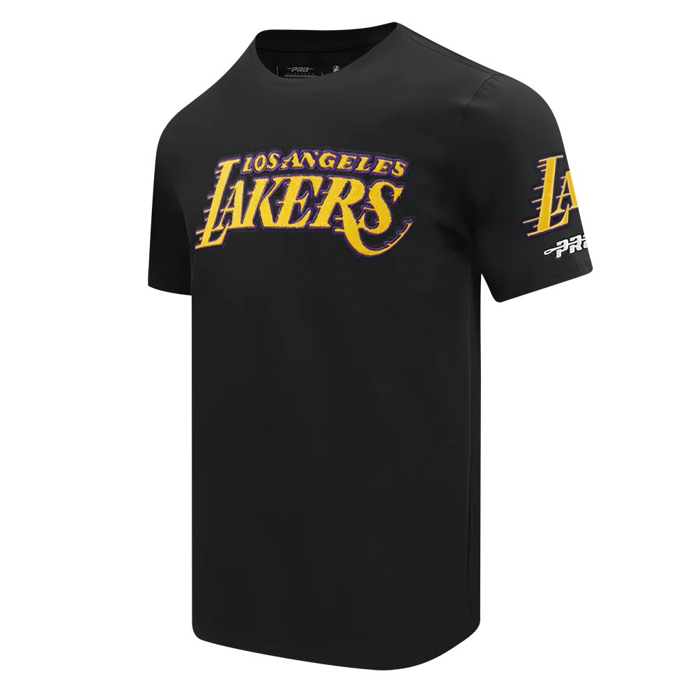 NBA LOS ANGELES LAKERS LEBRON JAMES #23 CLASSIC PNN MEN'S SJ TEE (BLACK) - Image 4