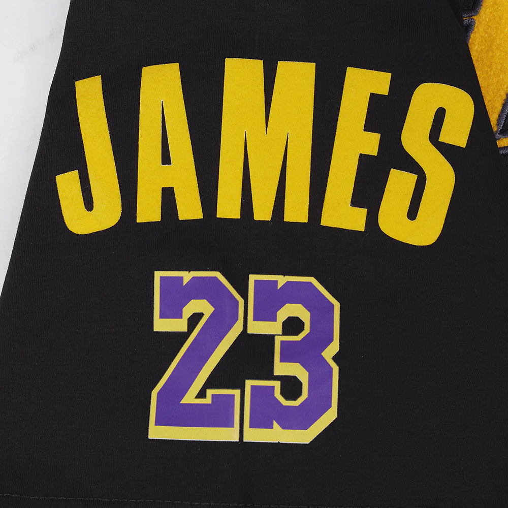 NBA LOS ANGELES LAKERS LEBRON JAMES #23 CLASSIC PNN MEN'S SJ TEE (BLACK) - Image 8