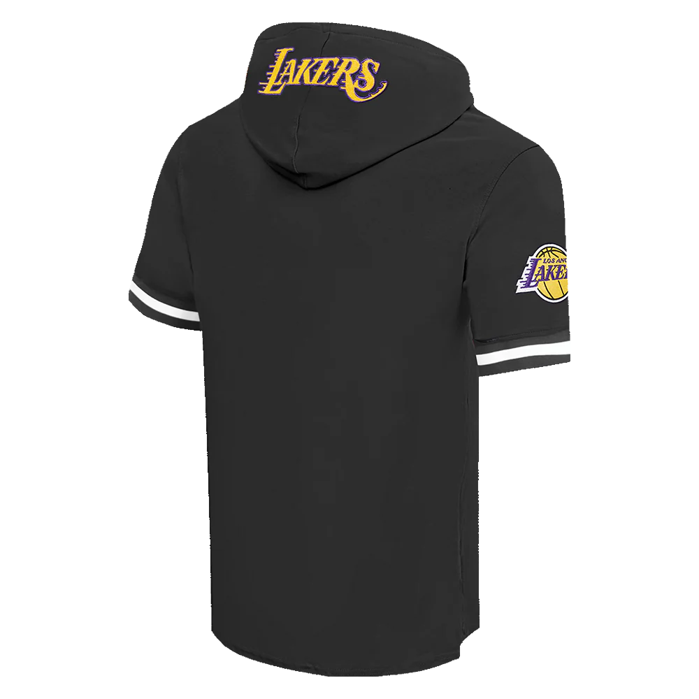 NBA LOS ANGELES LAKERS LEBRON JAMES #23 CLASSIC PNN MEN'S SS PO HOOD (BLACK) - Image 4