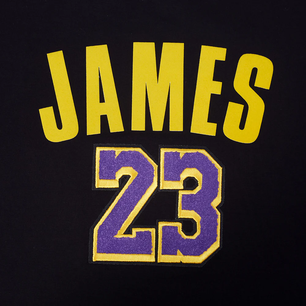 NBA LOS ANGELES LAKERS LeBron James #23 CLASSIC PNN MEN'S SJ TEE 2.0 (BLACK) - Image 8