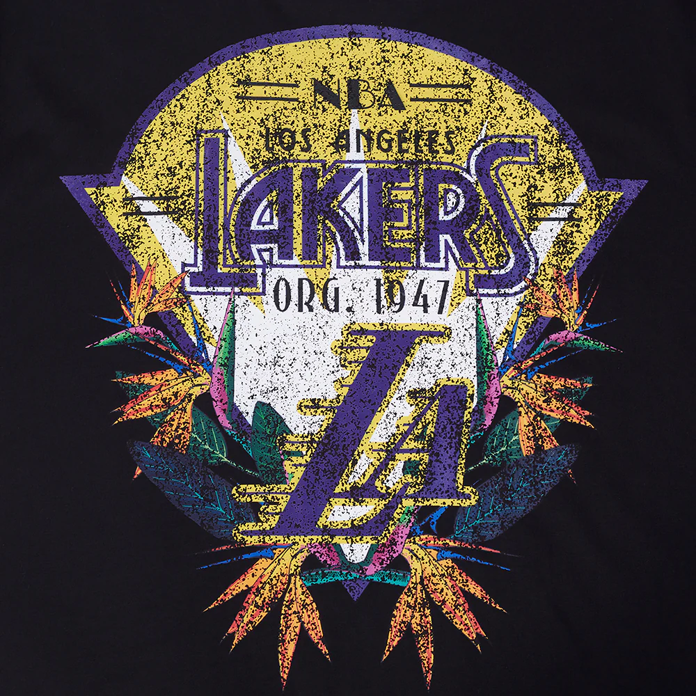 NBA LOS ANGELES LAKERS PARADISE MEN'S S/S TEE (BLACK) - Image 8