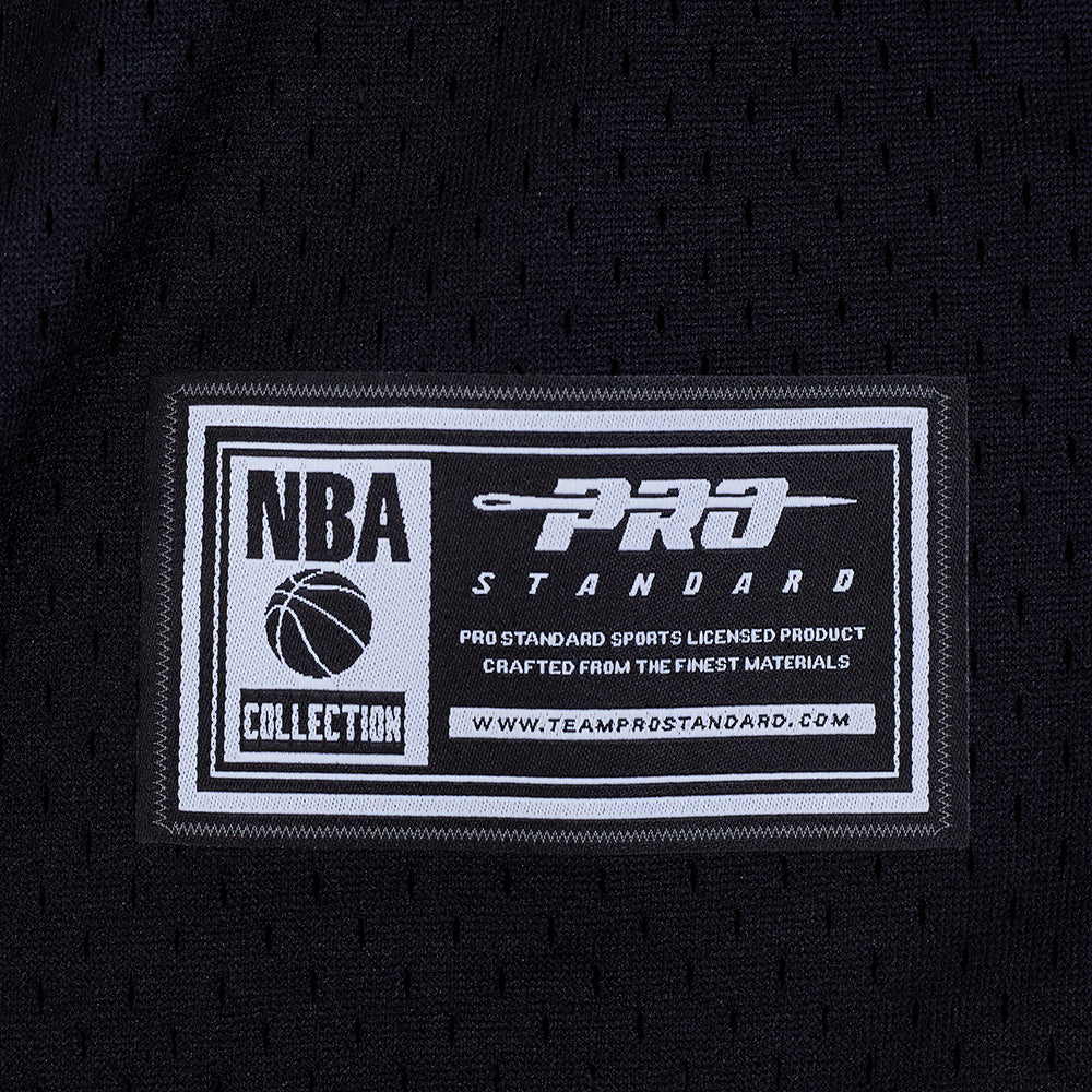 NBA LOS ANGELES LAKERS LEBRON JAMES #23 CLASSIC MESH PNN MEN'S MESH BUTTON DOWN SHIRT (BLACK/PURPLE) - Image 8