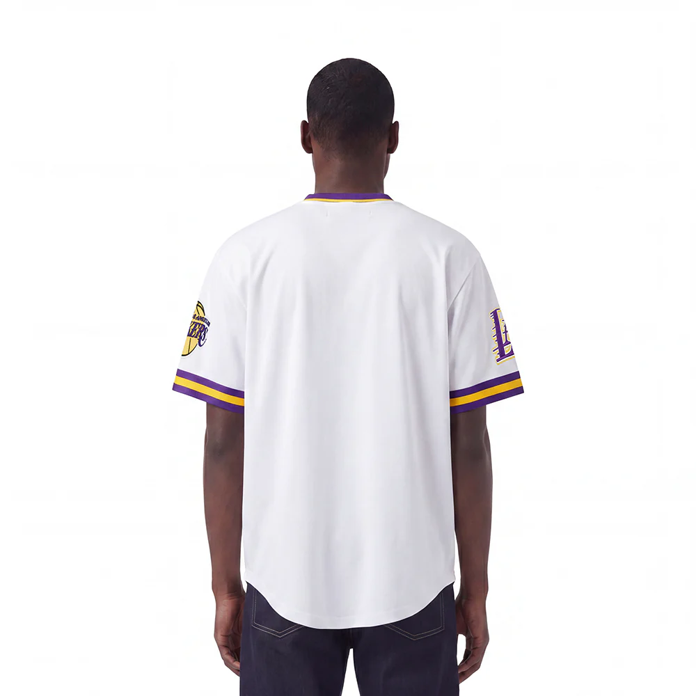 NBA LOS ANGELES LAKERS CLASSIC CHENILLE MEN'S TEE (WHITE) - Image 2