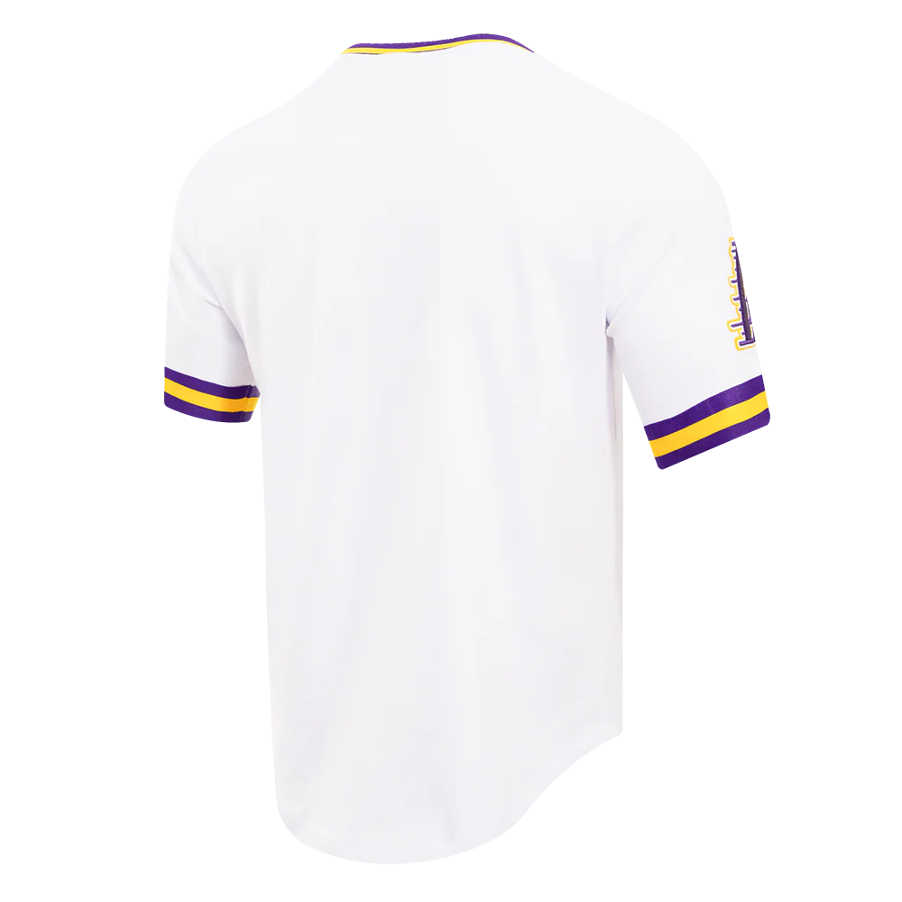 NBA LOS ANGELES LAKERS CLASSIC CHENILLE MEN'S TEE (WHITE) - Image 6