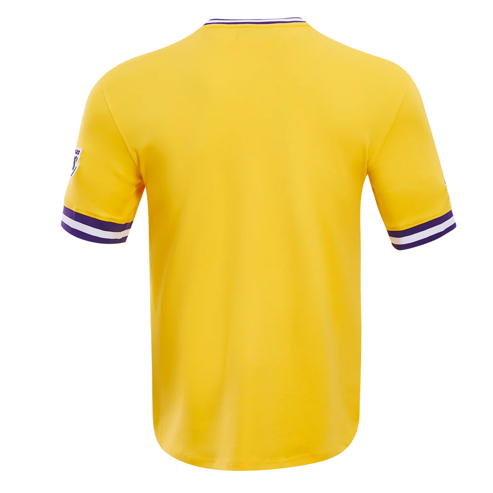 NBA LOS ANGELES LAKERS CLASSIC CHENILLE MEN'S TEE (YELLOW) - Image 11