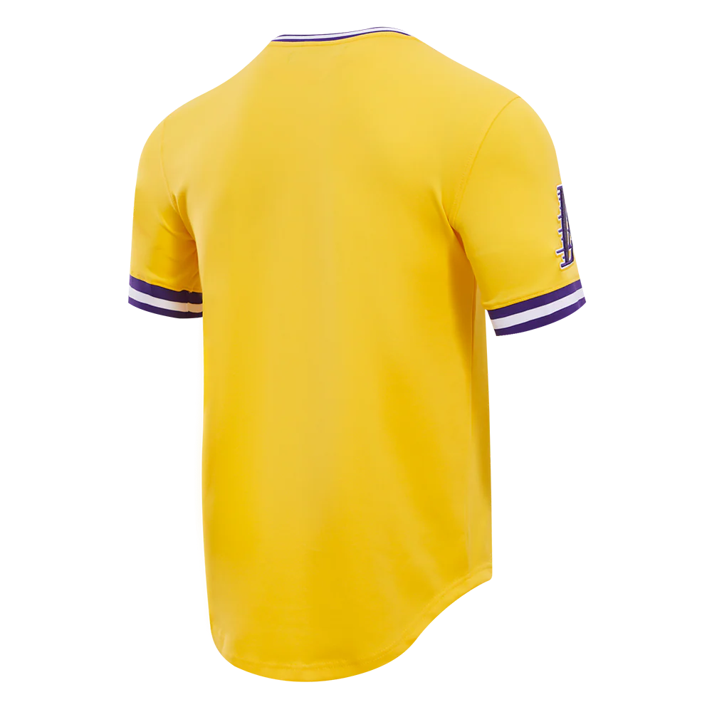 NBA LOS ANGELES LAKERS CLASSIC CHENILLE MEN'S TEE (YELLOW) - Image 12