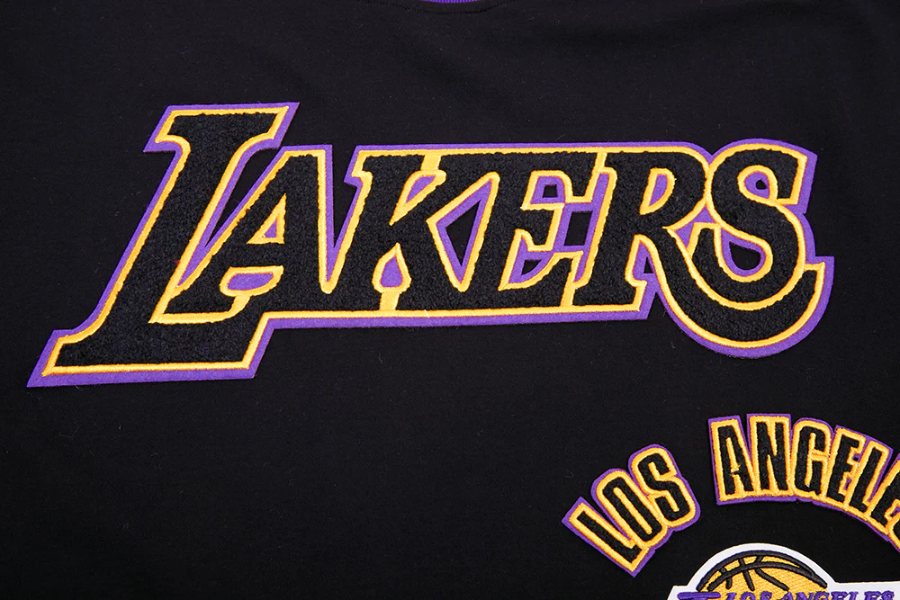 NBA LOS ANGELES LAKERS RETRO CLASSIC MEN'S TEE (BLACK/PURPLE/YELLOW) - Image 7