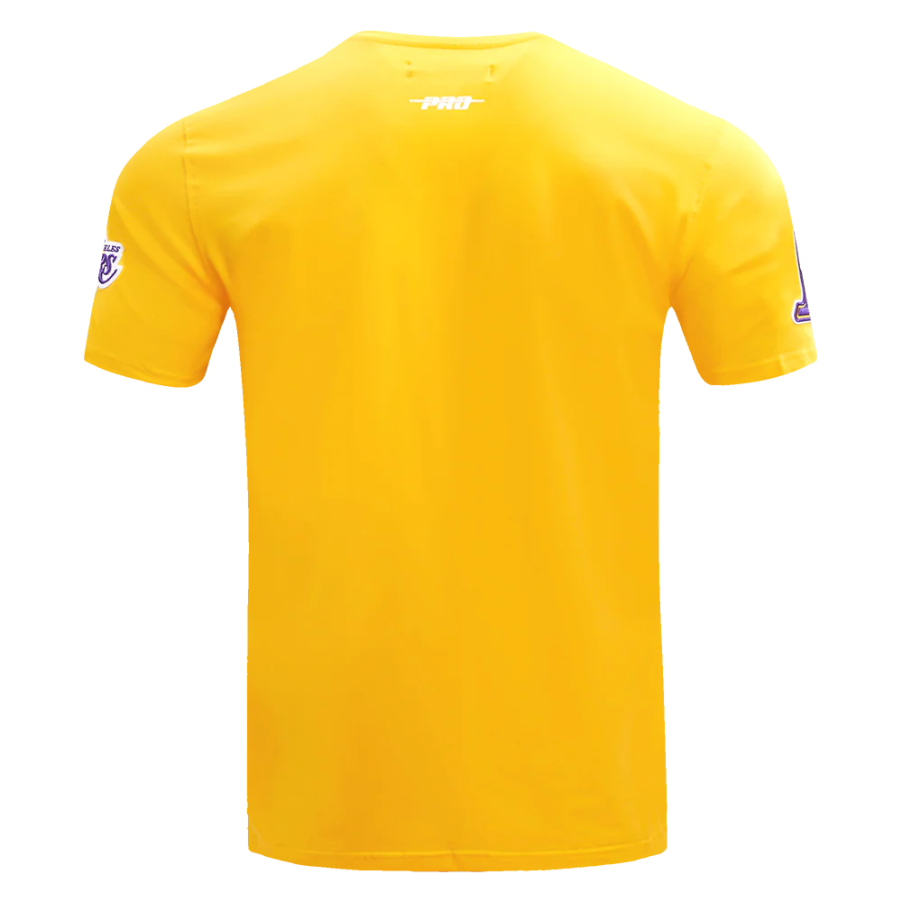 NBA LOS ANGELES LAKERS TACKLE TWILL MEN'S TEE (YELLOW) - Image 4