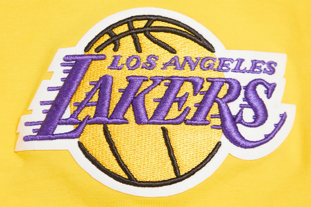 NBA LOS ANGELES LAKERS TACKLE TWILL MEN'S TEE (YELLOW) - Image 7