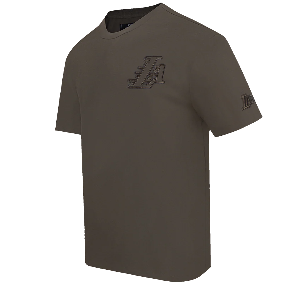 NBA LOS ANGELES LAKERS NEUTRAL MEN'S DROP SHOULDER TEE (DARK TAUPE) - Image 2