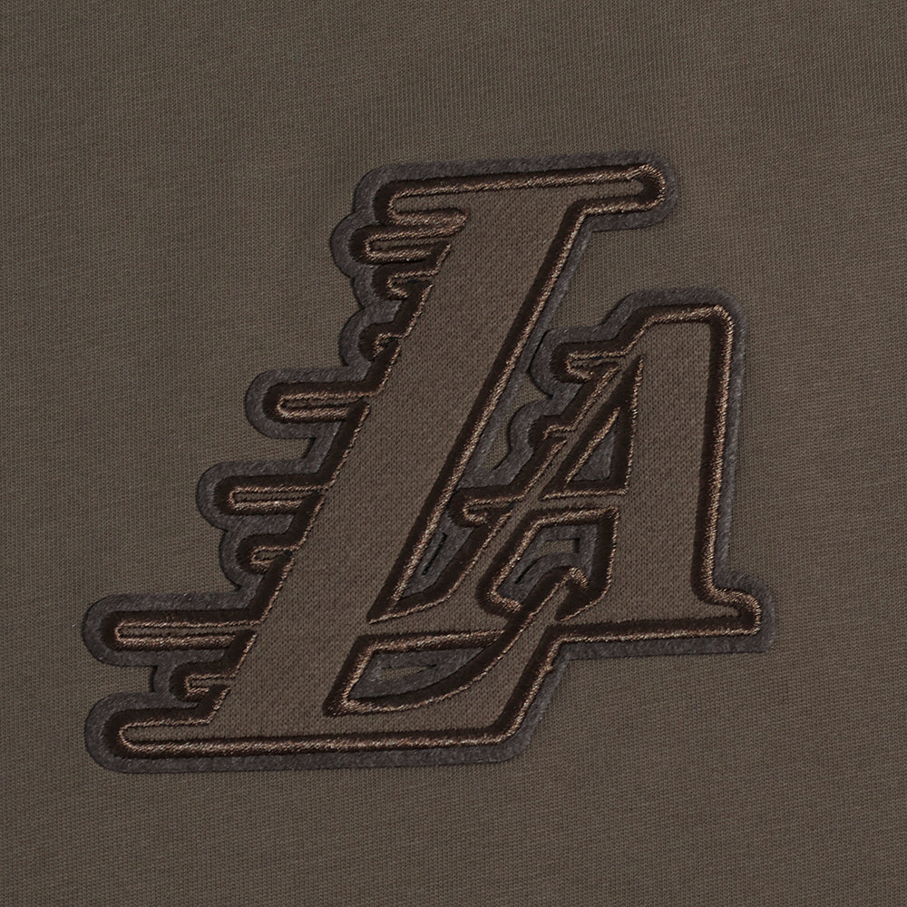 NBA LOS ANGELES LAKERS NEUTRAL MEN'S DROP SHOULDER TEE (DARK TAUPE) - Image 5