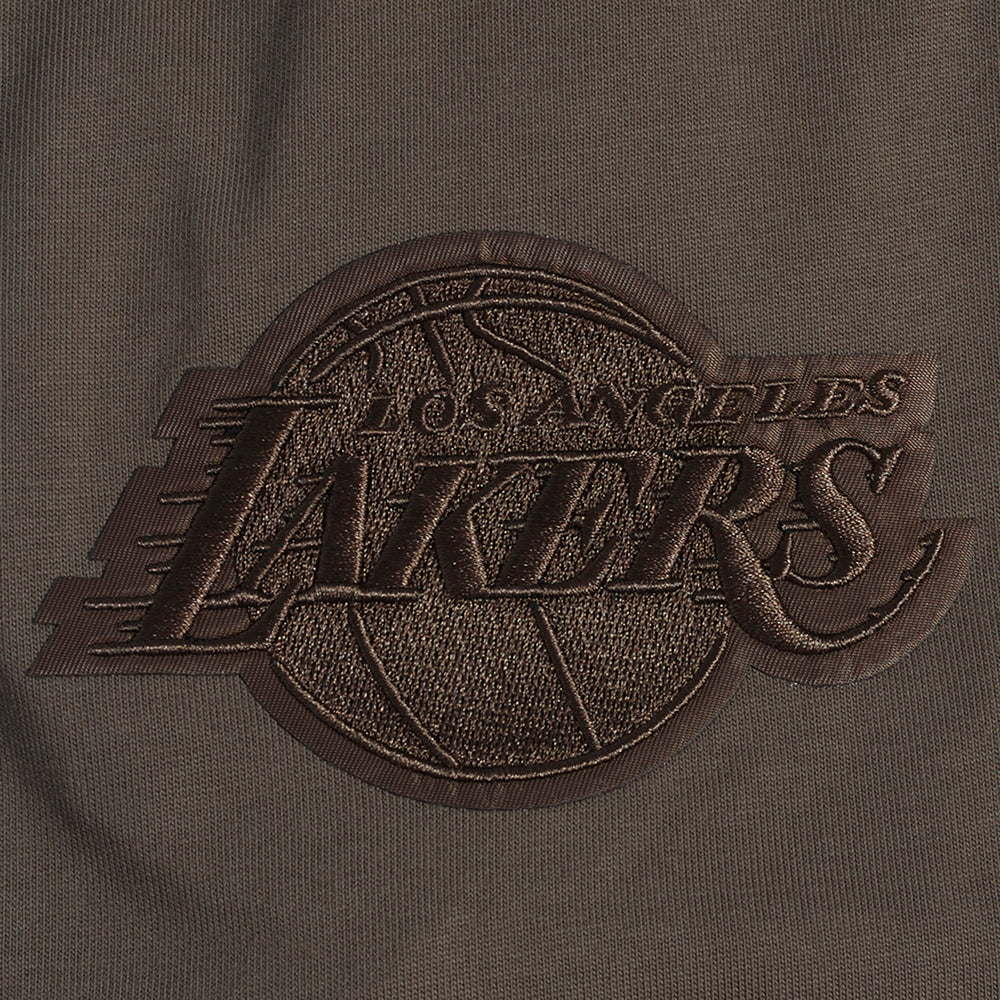 NBA LOS ANGELES LAKERS NEUTRAL MEN'S DROP SHOULDER TEE (DARK TAUPE) - Image 6